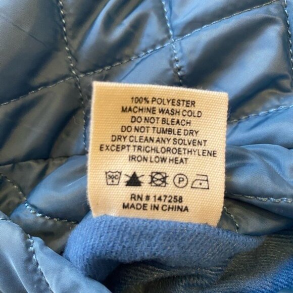 Simply Southern Reversible Quilted Vest With Sherpa Lining Blue & Gray Size L - Picture 7 of 7